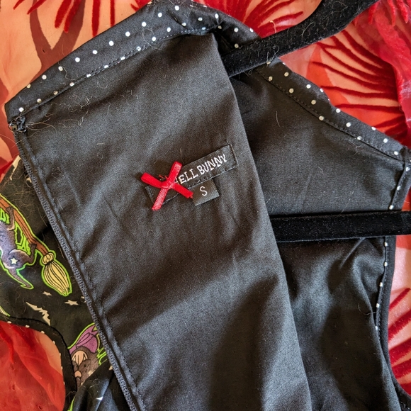 Hell Bunny Black Cat Salem Dress S - Picture 5 of 7